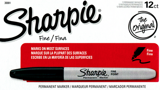 (Ungimmicked) Fine-Tip Sharpie (Black) box of 12 by Murphy's Magic Supplies - Trick alternate view - Wizard Magic Shop
