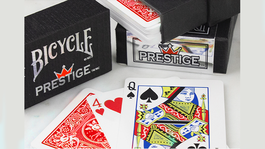 Cards Bicycle Prestige (Red) USPCC alternate view - Wizard Magic Shop