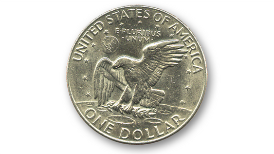 Eisenhower Dollar (Single Coin Ungimmicked) - Trick alternate view - Wizard Magic Shop