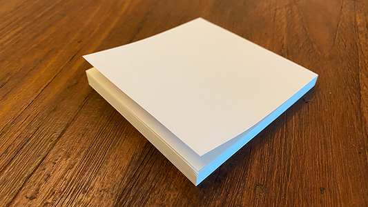 No Tear Pad (Small, 3.5 X 3.5, Tear/No Tear Alternating) by Alan Wong - Trick alternate view - Wizard Magic Shop