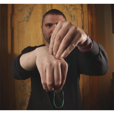 Rubber Band Through Hand by Joe Rindfleisch Video DOWNLOAD alternate view - Wizard Magic Shop