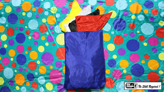 Bag to Happy Birthday Silk (36 inch x 36 inch) by Mr. Magic - Trick alternate view - Wizard Magic Shop