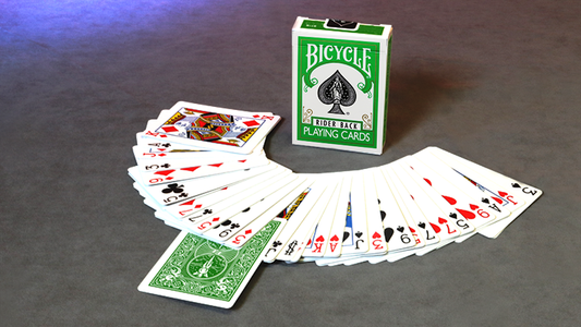 Invisible Deck Bicycle (Green) alternate view - Wizard Magic Shop