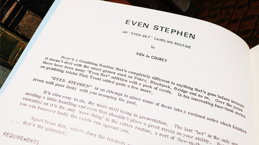 Even Stephen by Ken de Courcy - Book alternate view - Wizard Magic Shop