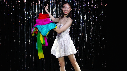 Rainbow Silk Fountain Streamer by Yan Yan Ma and Magiclism alternate view - Wizard Magic Shop