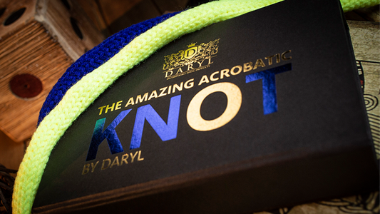 Amazing Acrobatic Knot with extra knot Blue and Yellow (Gimmicks and Online Instructions) by Daryl - Trick alternate view - Wizard Magic Shop