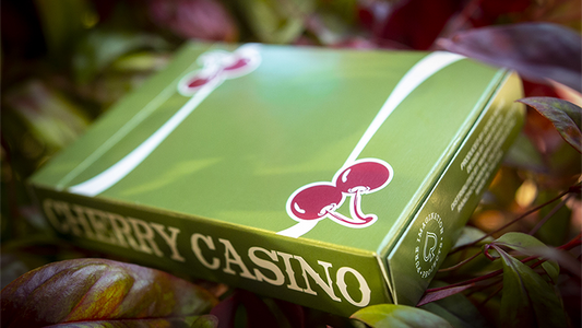 Cherry Casino (Sahara Green) Playing Cards by Pure Imagination Projects alternate view - Wizard Magic Shop