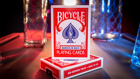 GT Speedreader Marked Deck Standard Version (Bicycle 809 Mandolin Red) Plus Online Effect alternate view - Wizard Magic Shop