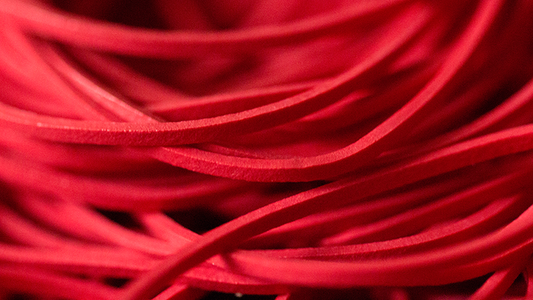 Joe Rindfleisch's SIZE 16 Rainbow Rubber Bands (Joe Rindfleisch - Red Pack) by Joe Rindfleisch - Trick alternate view - Wizard Magic Shop