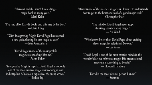 Interpreting Magic by David Regal - Book alternate view - Wizard Magic Shop