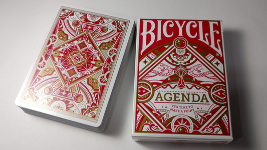 Agenda Red Basic Edition Playing Cards alternate view - Wizard Magic Shop