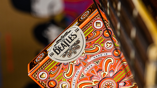 The Beatles (Orange) Playing Cards by theory11 alternate view - Wizard Magic Shop