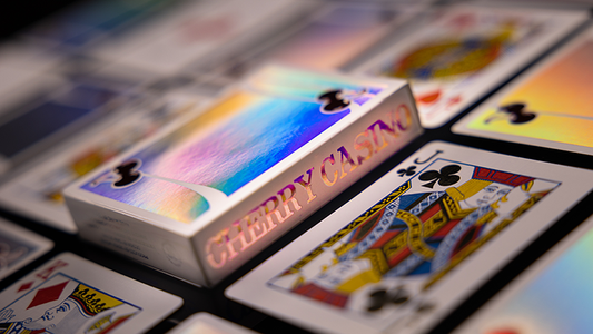 Cherry Casino Sands Mirage (Holographic) Playing Cards alternate view - Wizard Magic Shop