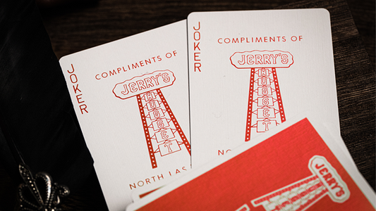 Jerry's Nugget (Atomic Red) Marked Monotone Playing Cards alternate view - Wizard Magic Shop