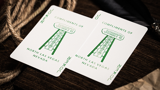 Jerry's Nugget (Felt Green) Marked Monotone Playing Cards alternate view - Wizard Magic Shop