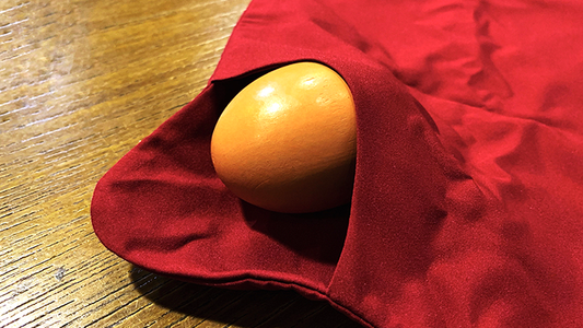 EGG BAG RED by Bacon Magic - Trick alternate view - Wizard Magic Shop