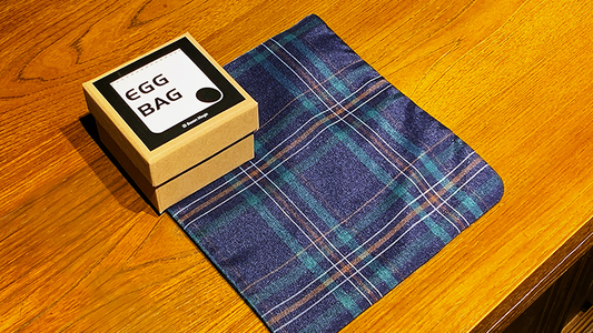 EGG BAG BLUE PLAID by Bacon Magic - Trick alternate view - Wizard Magic Shop