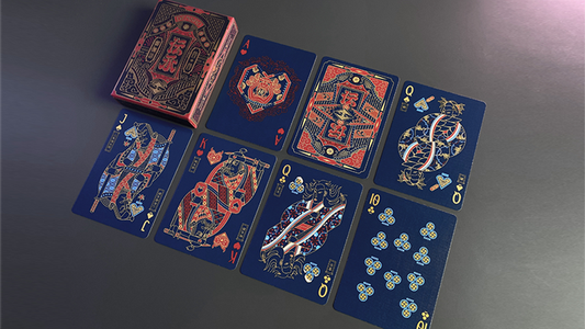 Densho (Blue) Playing Cards alternate view - Wizard Magic Shop