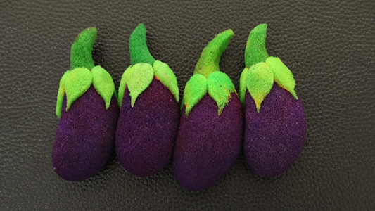Sponge Emoji EGGPLANT (4PK.) by Andy Amyx- Trick alternate view - Wizard Magic Shop