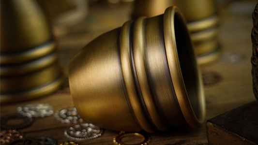 Artistic Combo Cups and Balls (Brass) by TCC - Trick alternate view - Wizard Magic Shop