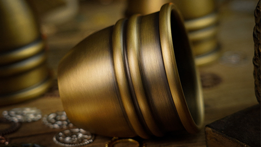 Artistic Chop cup and balls (Brass) by TCC - Trick alternate view - Wizard Magic Shop