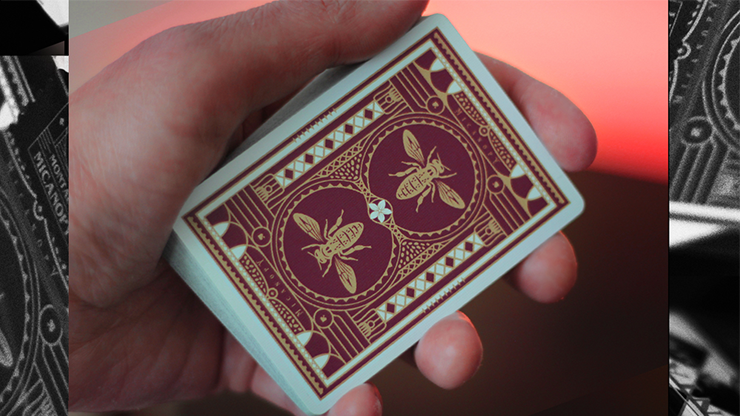 Montauk Hotel Burgundy Playing Cards by Gemini