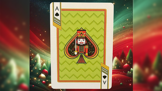 Bicycle Nutcracker (Green Gilded) Playing Cards alternate view - Wizard Magic Shop