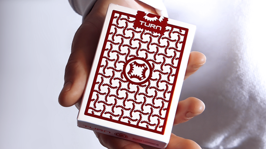 TURN (Red) Playing Cards by Mechanic Industries - Trick alternate view - Wizard Magic Shop