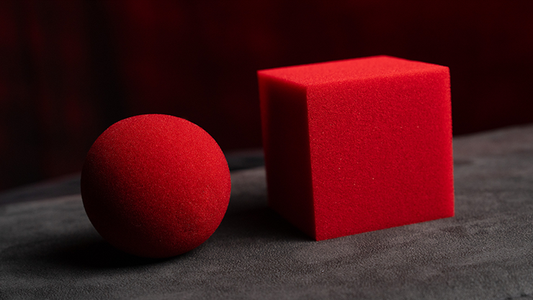 Magic Sponge Ball to Square JUMBO RED by Murphy's Magic alternate view - Wizard Magic Shop