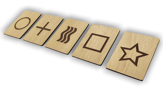 Wooden ESP Cards by Joker Magic alternate view - Wizard Magic Shop