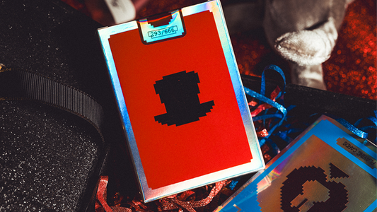 Limited Holographic Edition Surprise Deck V5 (Red) Playing cards by Bacon Playing Card Company alternate view - Wizard Magic Shop