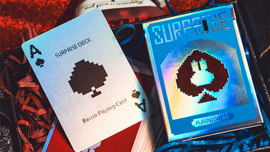 Limited Holographic Edition Surprise Deck V5 (Blue) Playing cards by Bacon Playing Card Company alternate view - Wizard Magic Shop