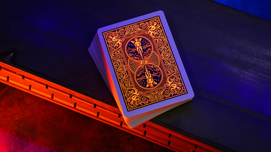 Bicycle Neon Solar-Orange Rider Back Playing Cards alternate view - Wizard Magic Shop