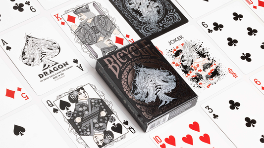 Bicycle Dragon Black Playing Cards by US Playing Card Co alternate view - Wizard Magic Shop