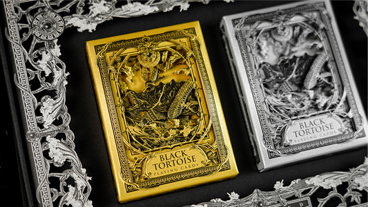 Black Tortoise Black Gold Box Set by Ark Playing Cards alternate view - Wizard Magic Shop