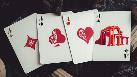 Gilded Atlantis: Fire Playing Cards alternate view - Wizard Magic Shop