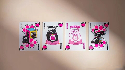 Bicycle Cat (Pink) Playing Cards by US Playing Card Co. alternate view - Wizard Magic Shop