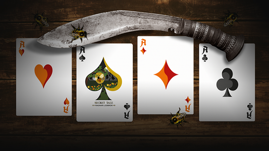 Secret Tale Ragnar MINI White Bee Playing Cards alternate view - Wizard Magic Shop