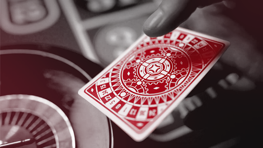Roulette (Red) Playing Cards by Mechanic Industries alternate view - Wizard Magic Shop
