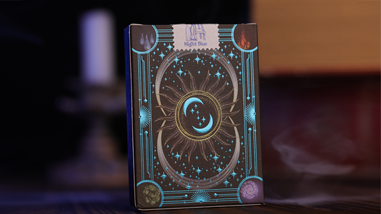 Warriors of the Stars: Zodiac Playing Cards (Night Blue) by Blue Moon Co. alternate view - Wizard Magic Shop