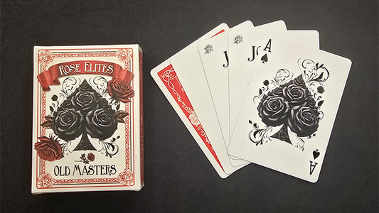 Rose Elites - Old Masters (Red) Marked Deck Playing Cards alternate view - Wizard Magic Shop
