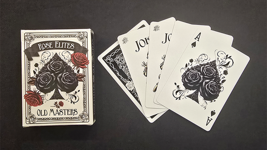 Rose Elites - Old Masters (Black) Marked Deck Playing Cards alternate view - Wizard Magic Shop