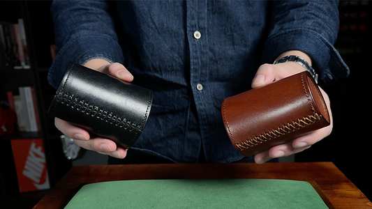 MS Leather Chop Cup by Bond Lee & MS Magic (Brown) alternate view - Wizard Magic Shop