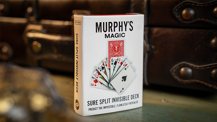 SURE SPLIT Invisible Deck Bicycle (Red) by Murphy's Magic
