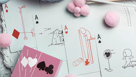 Diary of Kitten and Puppy - Puppy Pink Edition Playing Cards alternate view - Wizard Magic Shop