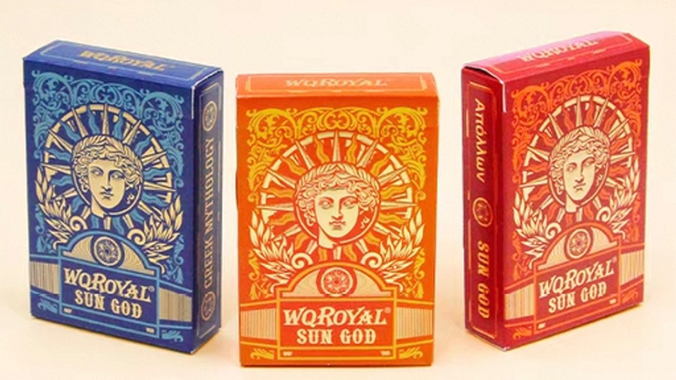 Sun God Greek Mythology Themed Blue Edition Playing Cards