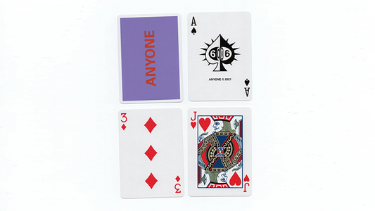 Purple/Red Cap Logo ANYONE Playing Cards alternate view - Wizard Magic Shop