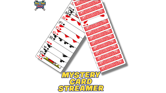 Mystery Card Streamer (Red 4 of Hearts) by PlayTime Magic DEFMA alternate view - Wizard Magic Shop