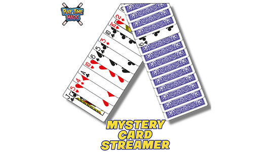 Mystery Card Streamer (Blue 6 of Clubs) by PlayTime Magic DEFMA alternate view - Wizard Magic Shop