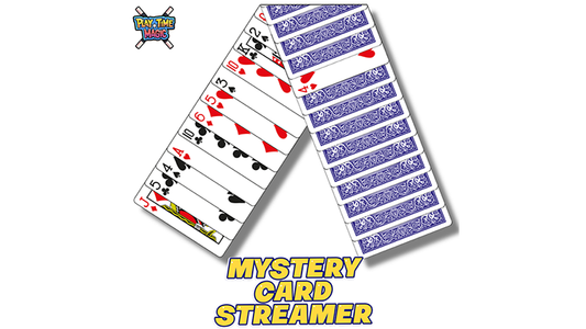 Mystery Card Streamer (Blue 4 of Hearts) by PlayTime Magic DEFMA alternate view - Wizard Magic Shop